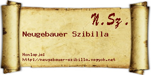Neugebauer Szibilla névjegykártya